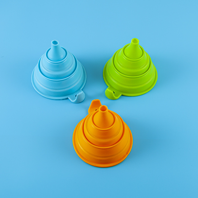 Silicone heat-resistant foldable funnel, big container, Amazon
