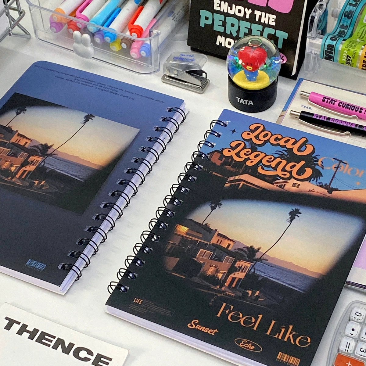 Laptop for students, teaching book, tear-off sheet, scheduler