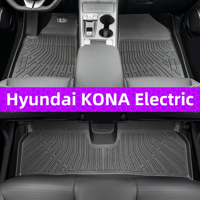 Подходит для 24 современных Hyundai Kona EV ножные коврики 3D всепогодный материал TPE ножные коврики багажник коврики