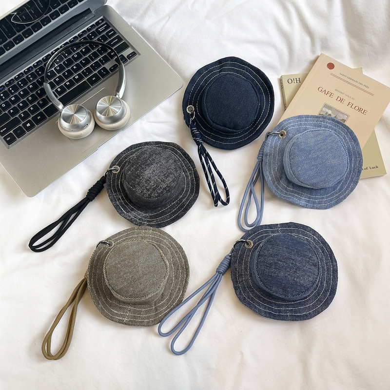 Cross-Border New Style Personalized Hat Coin Purse Denim Fashion Key Holder for Men and Women Niche Storage Bag Cross-Border New Style Personalized Hat Coin Purse Denim Fashion Key Holder for Men and Women Niche Storage Bag