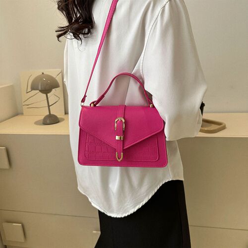 Stone Pattern Solid Color Retro Bag  New Spring Fashion Top Handle Bag with Strap Decoration Shoulder Bag Small Square Bag