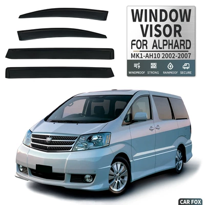 Suitable for Toyota Alphard Window Visor (Rain shield) - standard-packing-without-logo-alphard-mk1-ah10-2002-2007-no-bright-strips-rain-shield