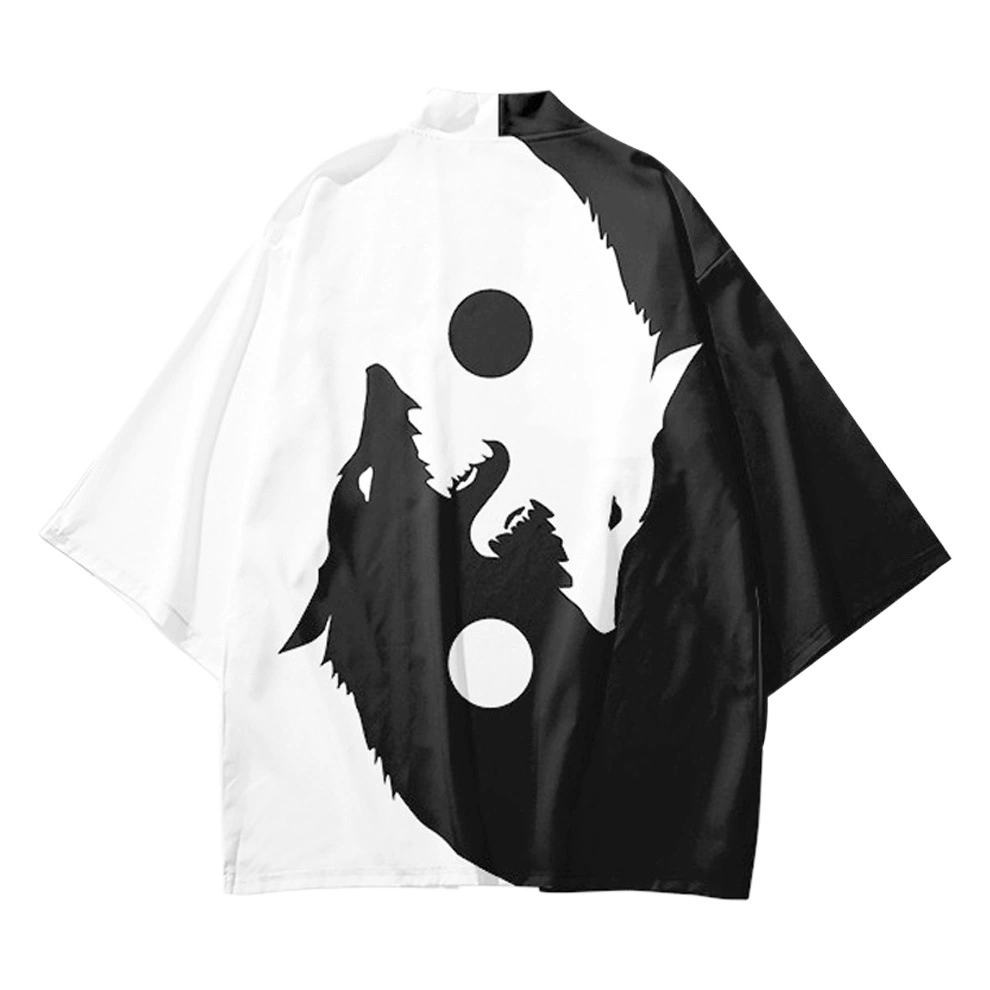 Китайский Ретро кимоно журавль плащ 3D цифровой цветной принт кардиган халат кимоно тканый Взрослый Детский халат