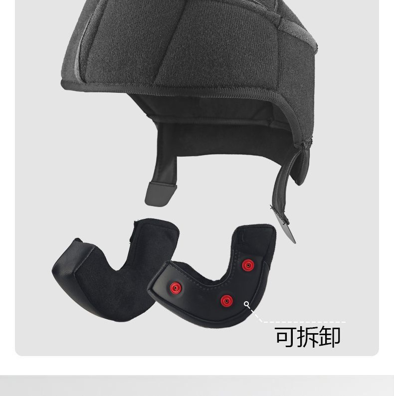 Retro Motorcycle Helmet 3C Certified Winter Warm