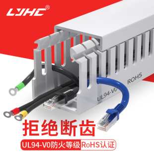 PVC trunking exposed insulation flame retardant industrial electrical cabinet distribution box wire opening cloth routing trunking 50*50