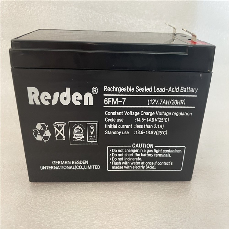 Resden雷斯顿铅酸蓄电池 6FM-7  12V7ah 直流屏UPS配套 全新现货