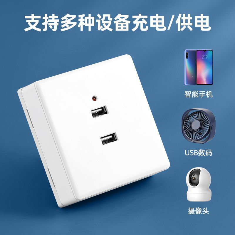 86型USB插座面板 明装暗装二孔四孔USB充电插座 220V低压36V转5V-阿里巴巴
