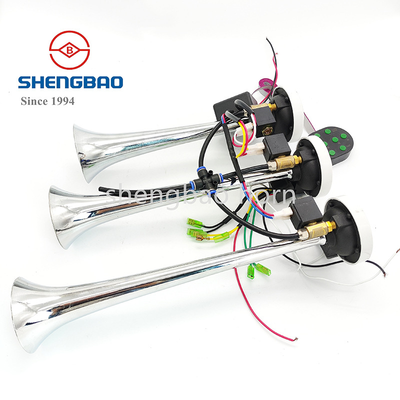 Tres tubos baby shark música ultrasonida camión altavoz eléctrico coche camión altavoz de altavoz de aire