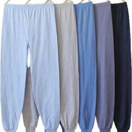 加肥加大男士棉高腰秋裤 中老年宽松大码秋裤老式大秋裤纯棉男