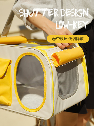 Cat bag, portable cat and dog backpack, space capsule cat cage, breathable portable cat bag, large capacity pet bag