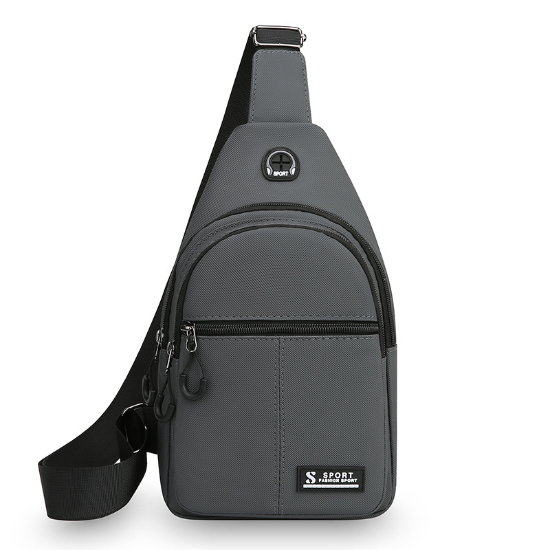 Multinational multicapa simple bolso de pecho de hombre película de cuero PU textura mochila de hombro casual al aire libre bicicleta mochila de moda