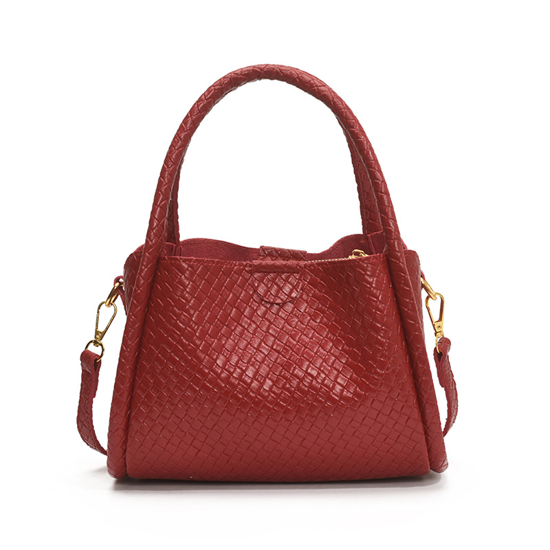 Bolso de moda coreano 2025 verano nuevo bolso femenino casual tejido bolso de hombro neto el mismo estilo bolso de mensajero marea