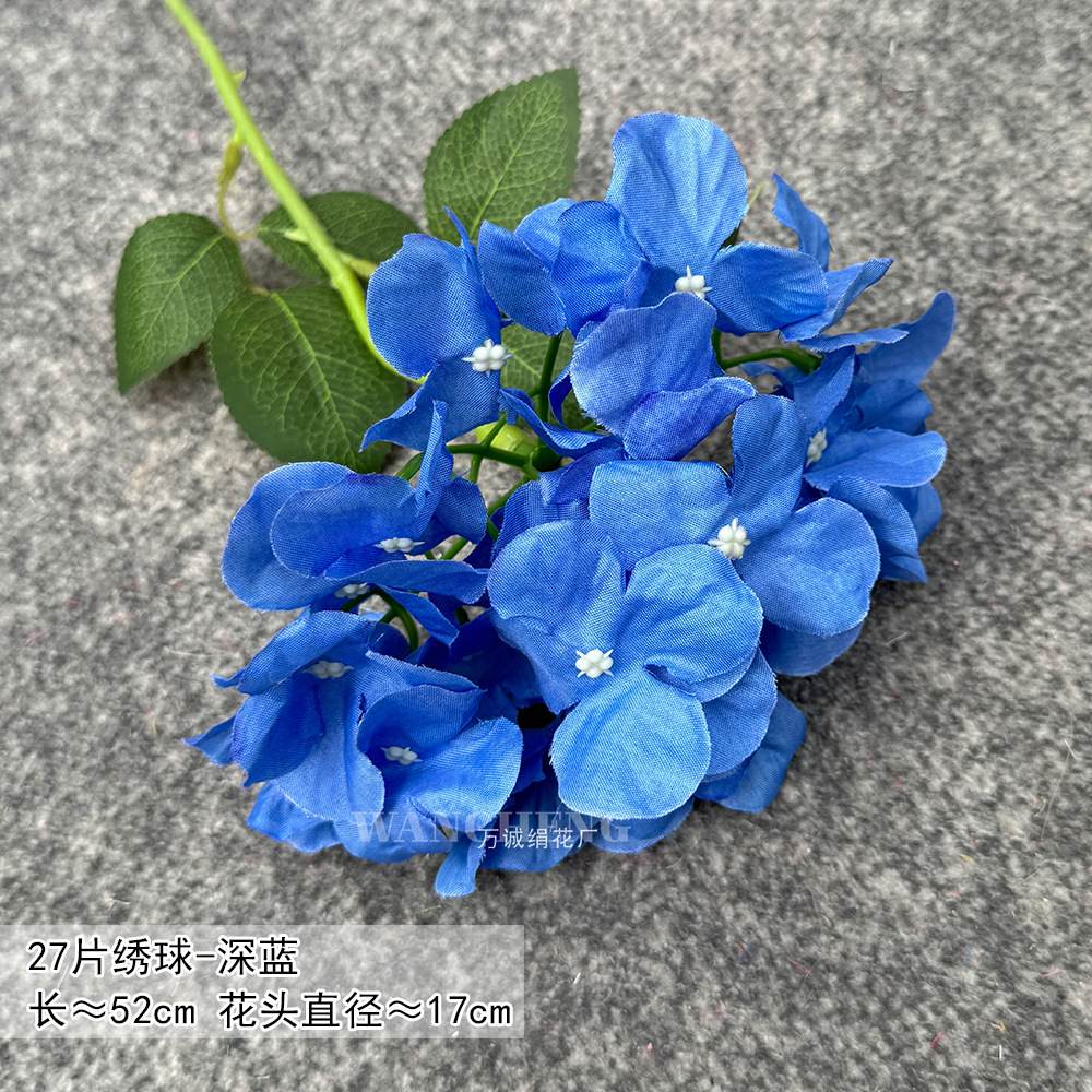 Haze azul decoración de la boda flor de seda flor Hotel fotografía flor de la pared arreglo floral Yingbin distrito Camino de plomo flor artificial