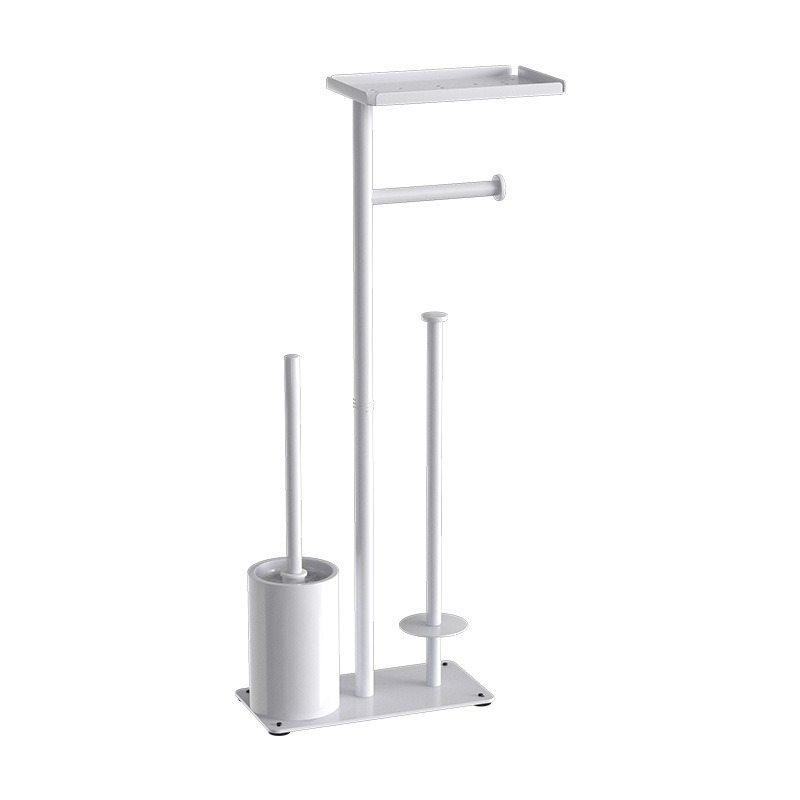 Rack de toallas de piso, estante de toallas de baño doméstico, estante de almacenamiento multifuncional de papel de rollo de inodoro, estante de teléfono móvil de inodoro