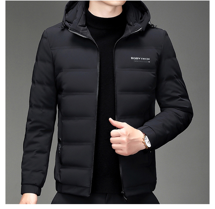 Capispalla da uomo Piumino casual con cappuccio di nuova moda addensato caldo top invernale da lavoro_voghion.com