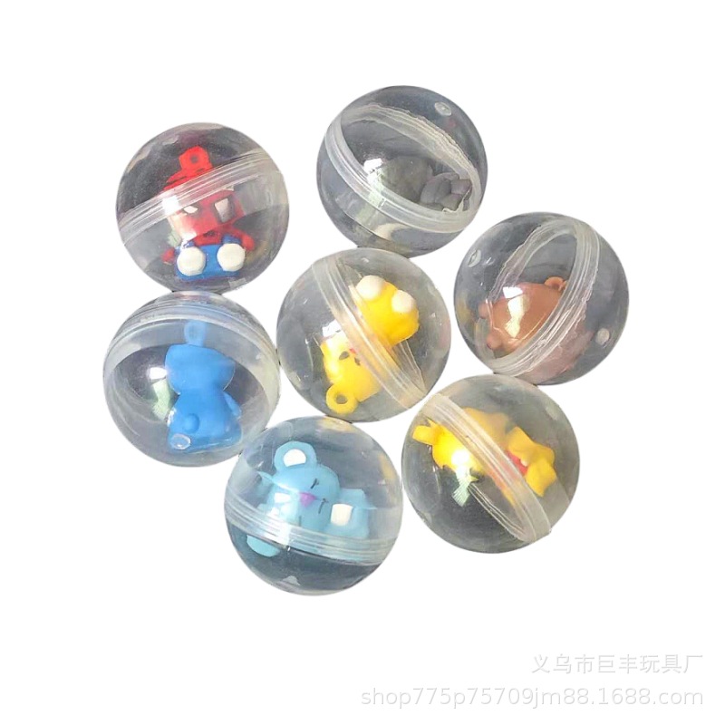 45mm bola de torsión de huevo transparente jardín de infantes premios juguetes para niños máquina de torsión de huevos pequeña muñeca super lindo fábrica de regalos directos