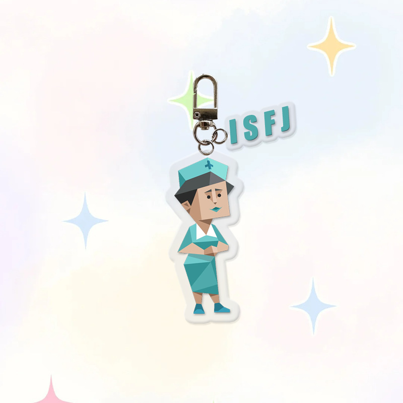 MBTI16型人格同モデルの鍵はイヤホンのカバーを掛けてアクリルの2つのセットの小さい緑の人のカップルを包みます。