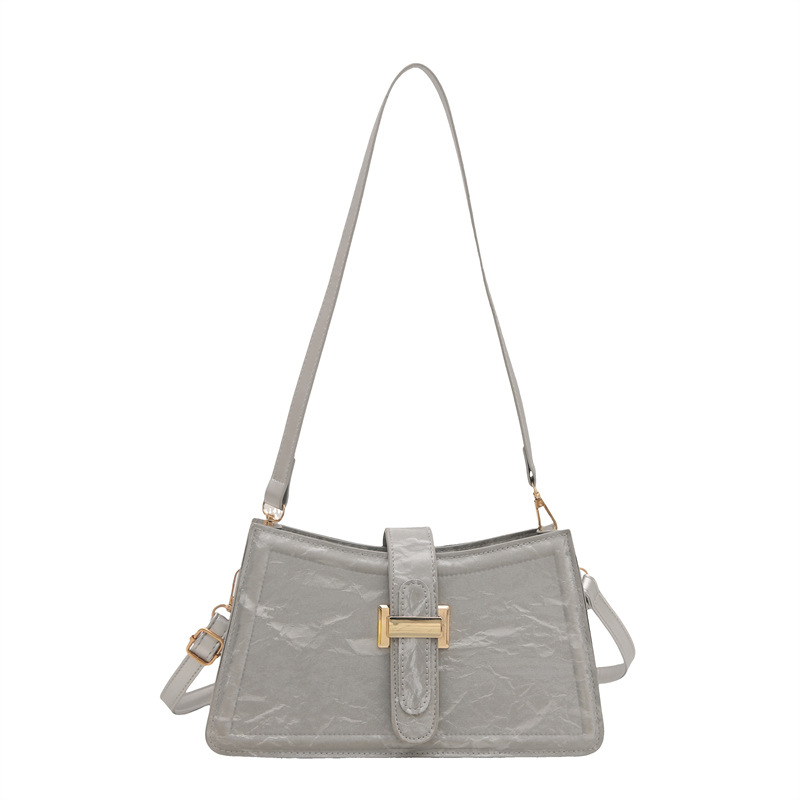 Color de contraste popular de este año, ocio 2025, nuevo estilo, moda francesa simple, estilo occidental, hombro, axila, bandolera, bandolera, mujer