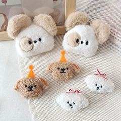 かわいいぬいぐるみ子犬のブローチ髪飾りマフラー服装アクセサリー漫画帽子子犬DIY装飾