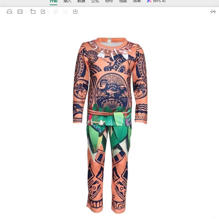 亚马逊新款cos舞台表演服角色扮演服装万圣节cospiay套装海洋奇缘