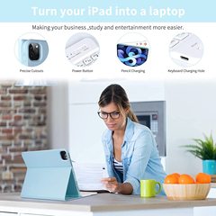 適用蘋果ipad10藍牙鍵盤10.2保護套air5筆槽pro12.9鍵盤iPad9.7皮