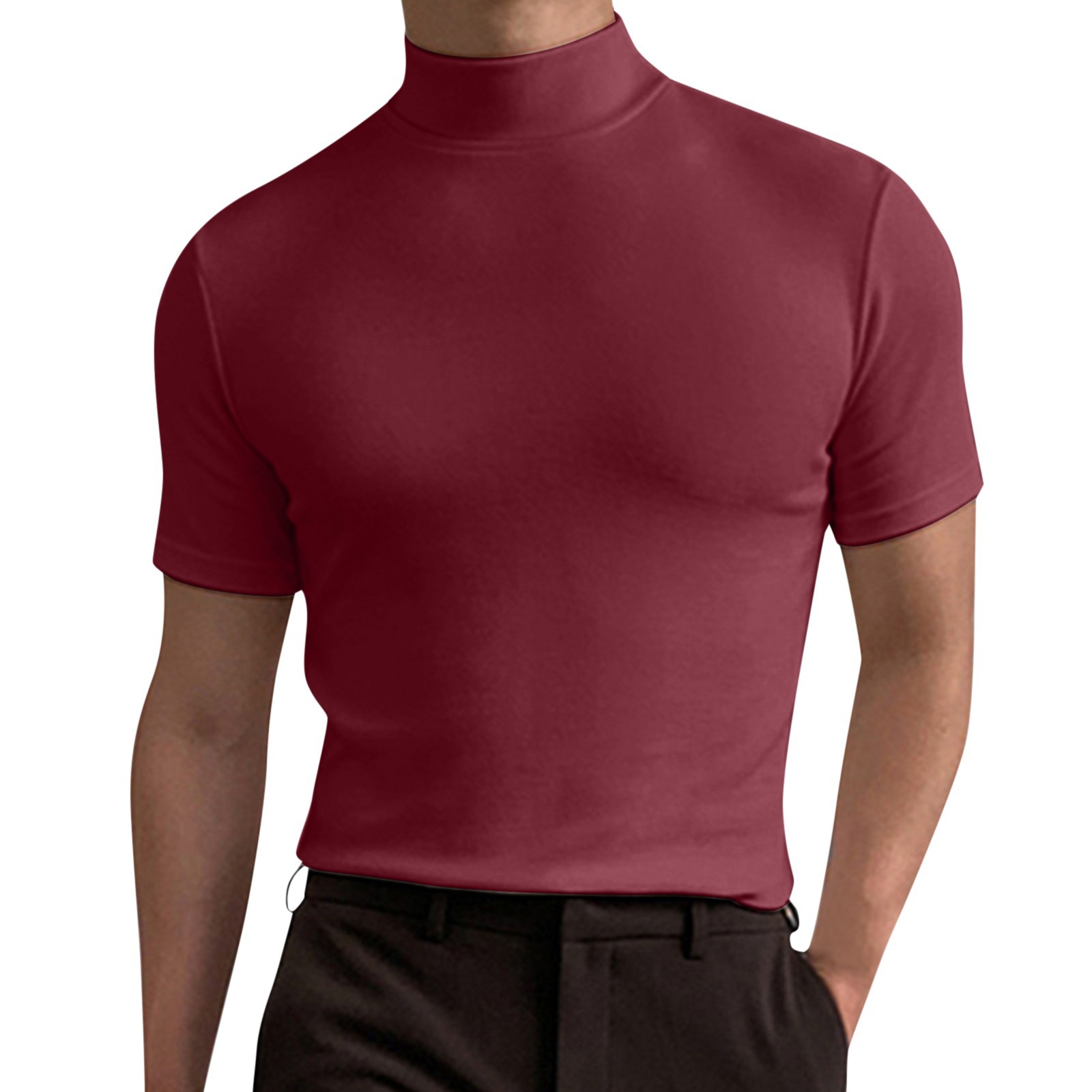Men's Solid Color T-shirt Men's Clothing display picture 12