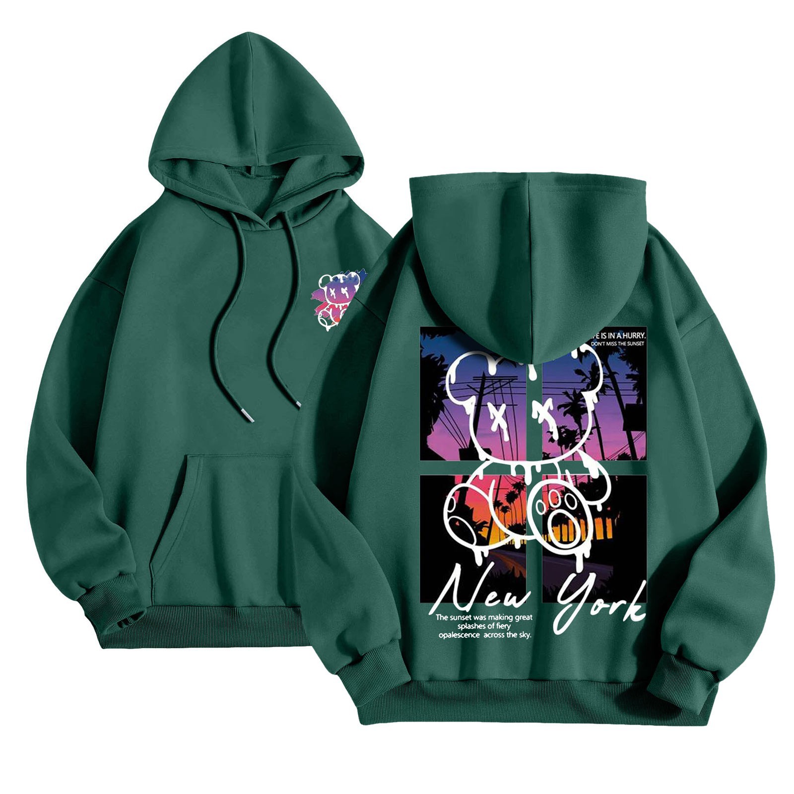 국경 간 후드 남성용 긴 소매 플러스 사이즈 느슨한 두꺼운 스웨터 남성용 조수 아마존, AliExpress 공장 도매 소원