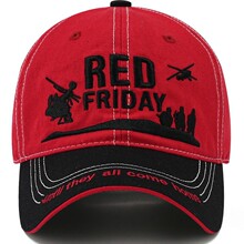 跨境爆款RED FRIDAY 绣花水洗棉帽子男亚马逊复古软顶棒球帽
