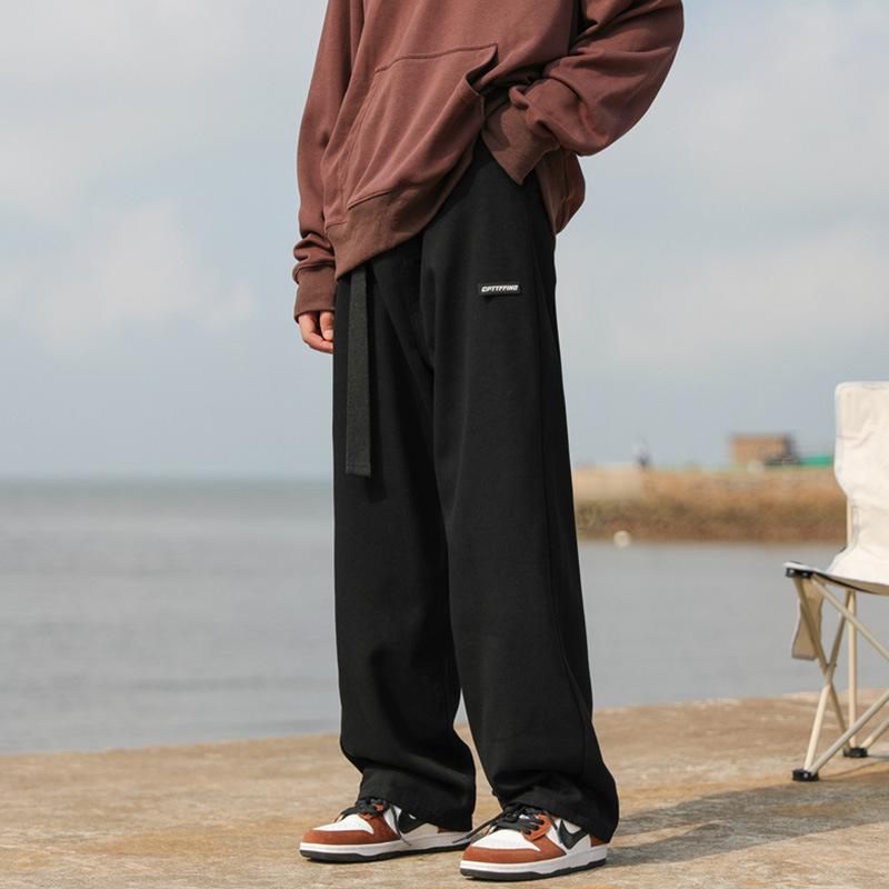 Green demi-season Japanese retro trousers