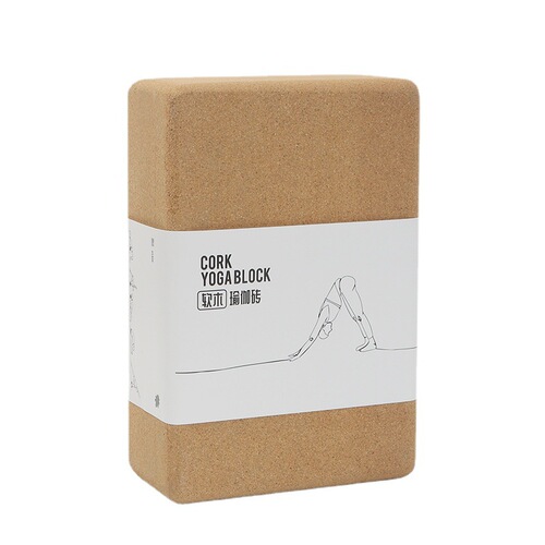 Printable logo high density 369 cork yoga bricks for beginners dance non-slip sawdust bricks fitness yoga blocks