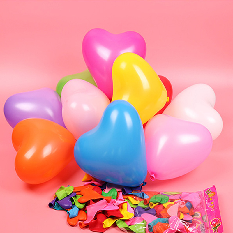 Latex matte balloon heart shaped