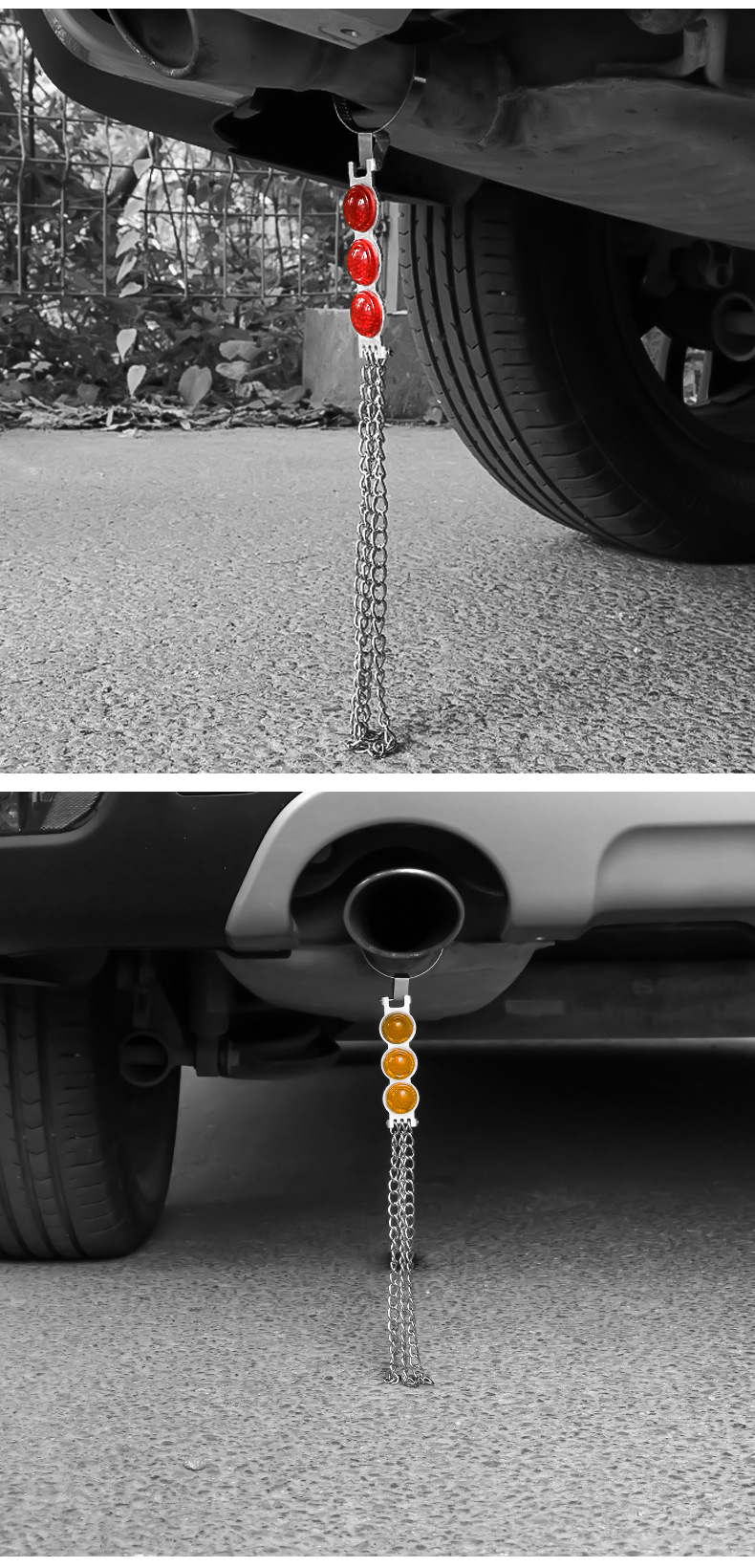 Car Anti-Static Grounding Strap Exhaust Pipe Hanging Release Chain Eliminator Accessory