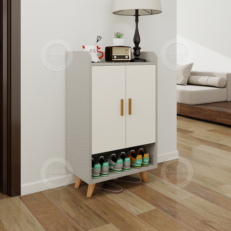 Simple Shoe Cabinet for Home Entrance Solid Wood Multi-Layer Storage Rack Living Room Balcony Space-Saving Large Capacity Multi-Layer Shoe Rack