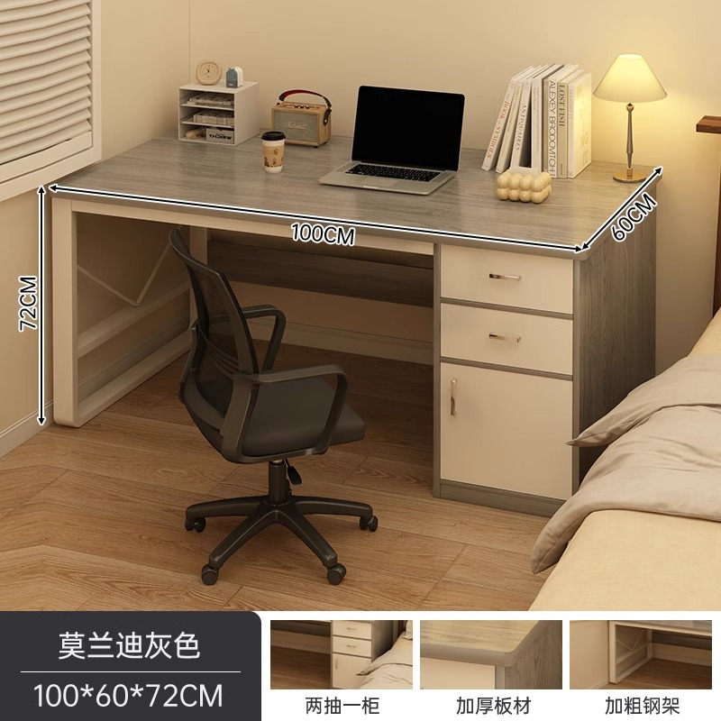 Escritorio de computadora dormitorio escritorio de escritorio para estudiantes escritorio de escritura simple alquiler con cajón escritorio de oficina