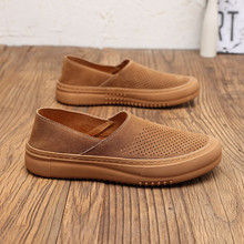 回力懒人鞋薄款软透气一脚蹬工作鞋厚底复古洞洞男鞋潮