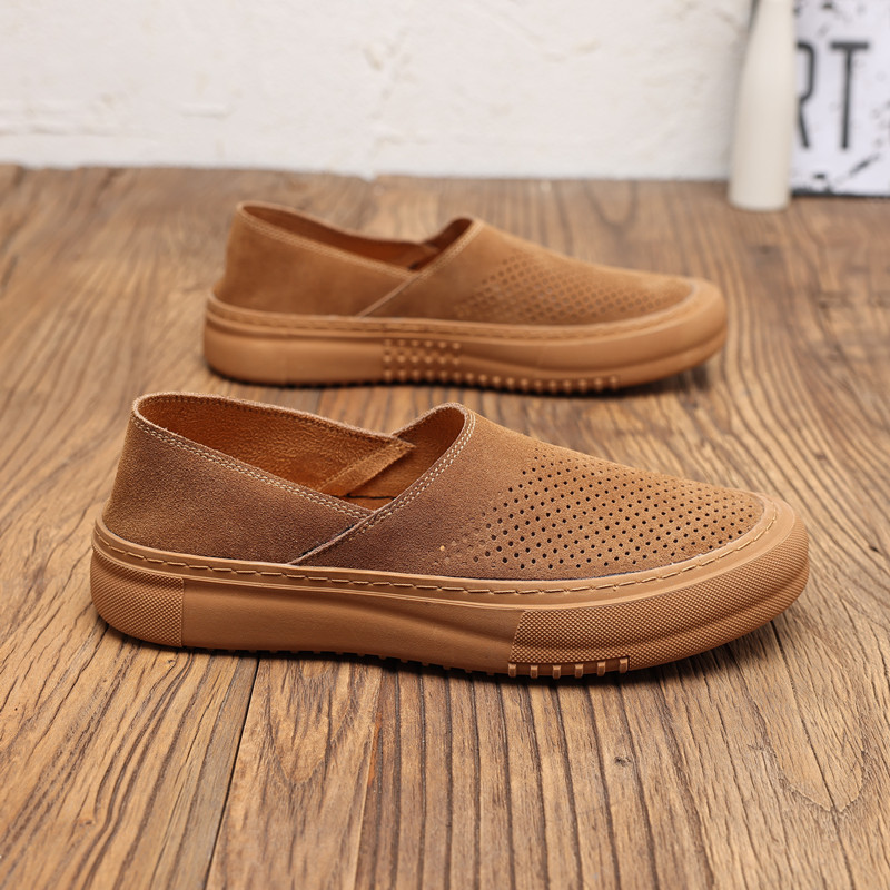 回力懒人鞋薄款软透气一脚蹬工作鞋厚底复古洞洞男鞋潮