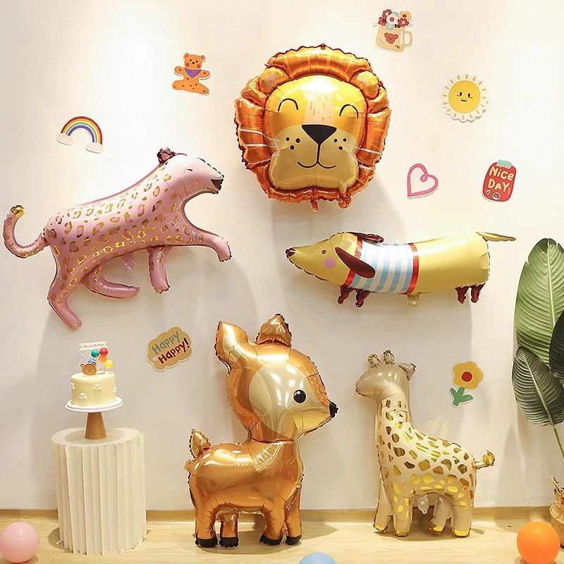 Независимая упаковка животных тема алюминиевая пленка воздушный шар ребенок с днем рождения ребенка реквизит декоративное оформление фона