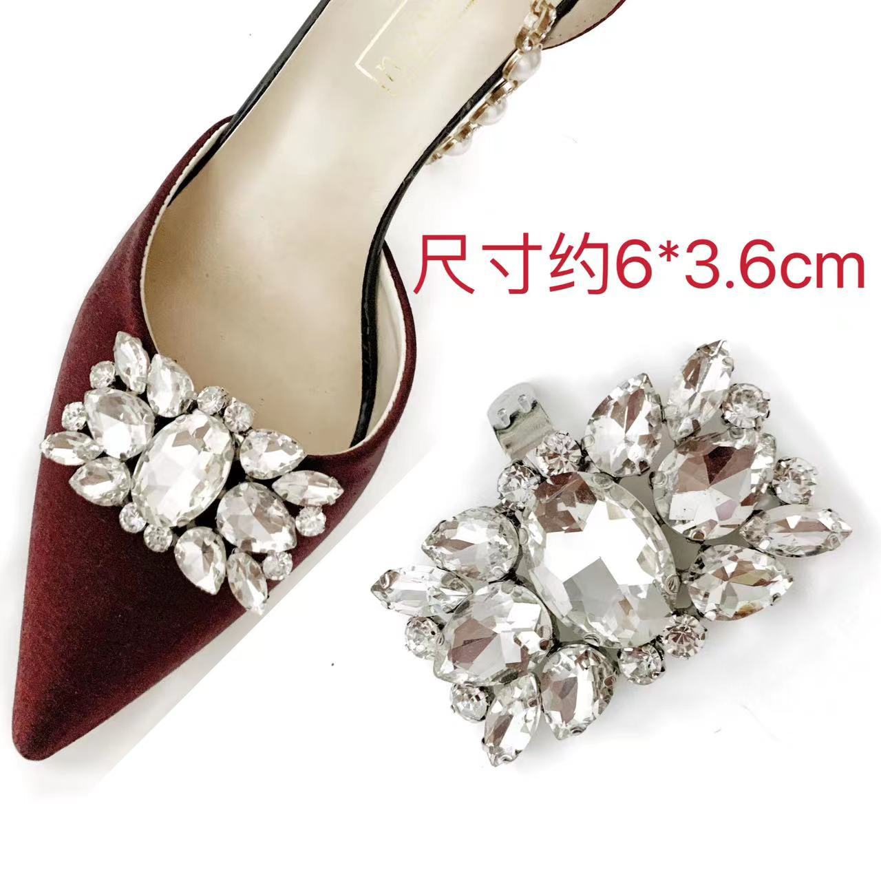 Sandalias extraíbles tacones altos accesorios aleación rhinestone zapatos flor zapato hebilla accesorios superior versátil toe decoraciones
