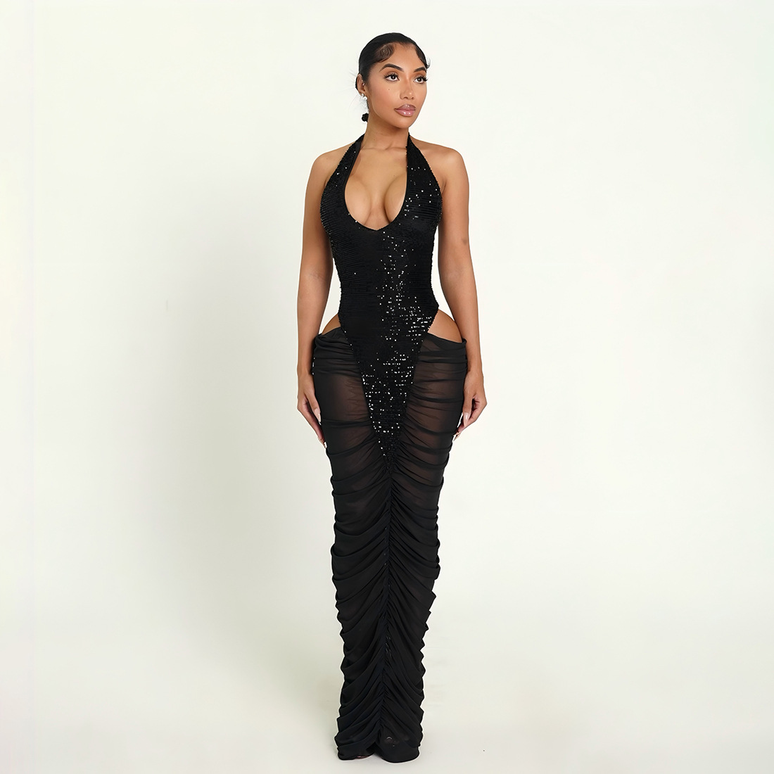 Women's Pleated Bodycon Dress