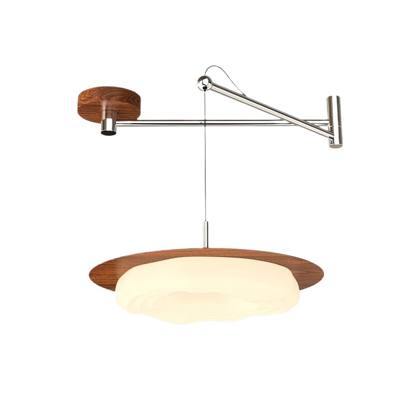 Candelabro de restaurante de estilo antiguo, desplazamiento móvil, mesa de comedor creativa retro, lámpara principal, lámpara de platillo volador de viento silencioso francés