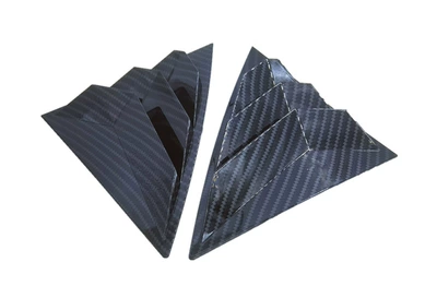 Suitable for Toyota Reiz 05-09 Models, Rear Triangle Window Air Vent Louver, Mustang Style Modification Special (Şüşə kənarı xromları/moldingləri) - reiz-05-09-louvers-carbon-fiber