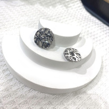 新款镂空线条滴胶金属手缝扣毛呢大衣风衣西装外套合金纽扣批发