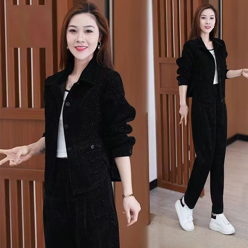 运动服休闲套装女秋冬季新款韩版洋气减龄长袖外套显瘦时尚三件套|undefined