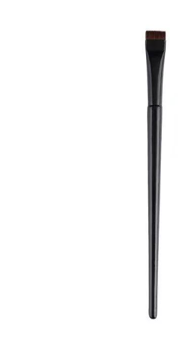 Makeup Brush Set — angled & flat eyebrow and eyeliner brushes, double-ended tools