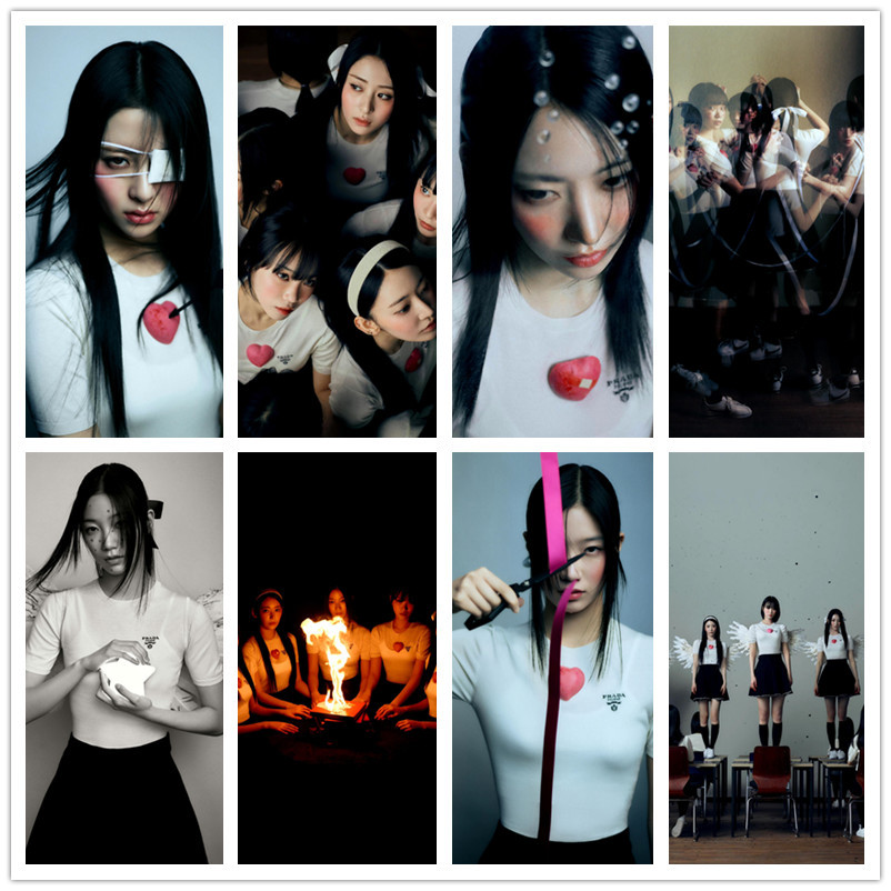 LE SSERAFIM 迷你一辑同款不干胶画报 墙贴画 装饰画 明星周边