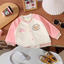 秋冬季女童加绒外套新款学院风刺绣保暖儿童棒球服宽松百搭上衣