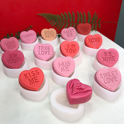 Cross-border new product DIY Valentine's Day series three-dimensional love letter candle soap scented candle silicone mold