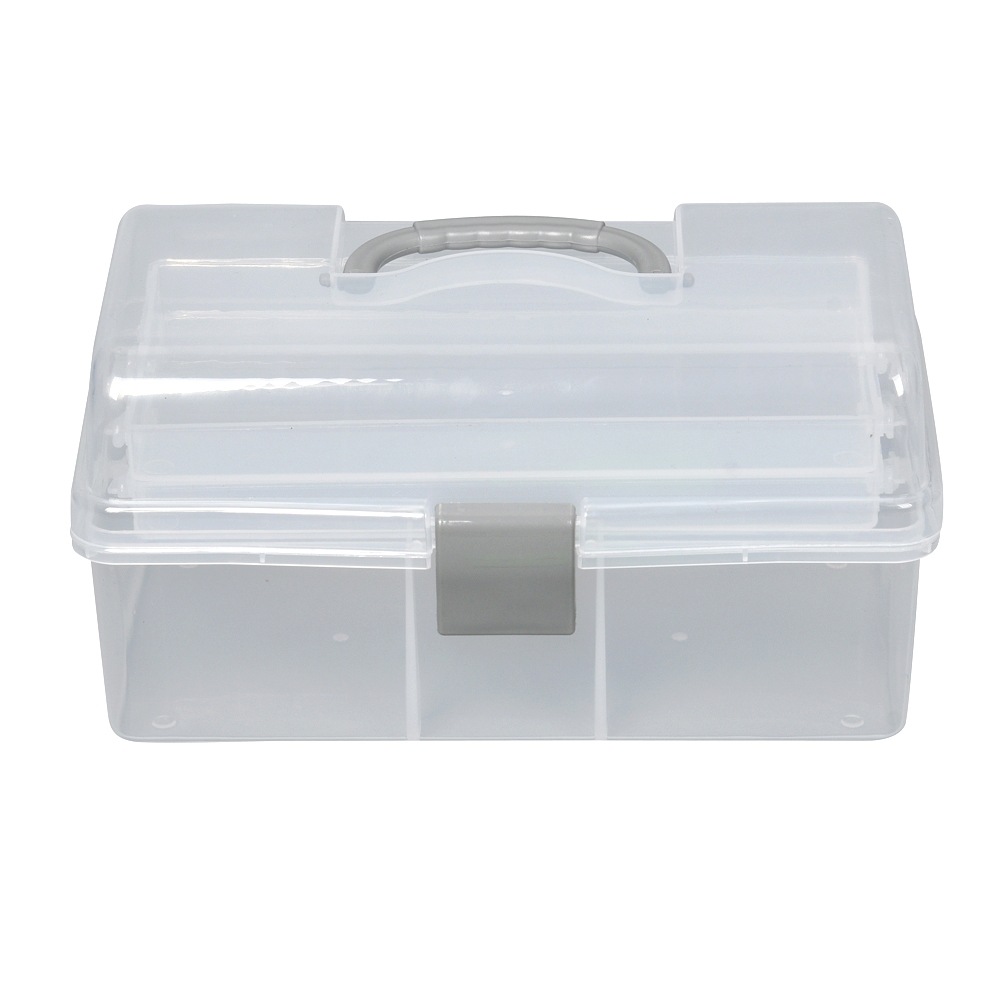G-225 可透视收纳箱 塑料艺术用品箱储物盒/两折叠盒