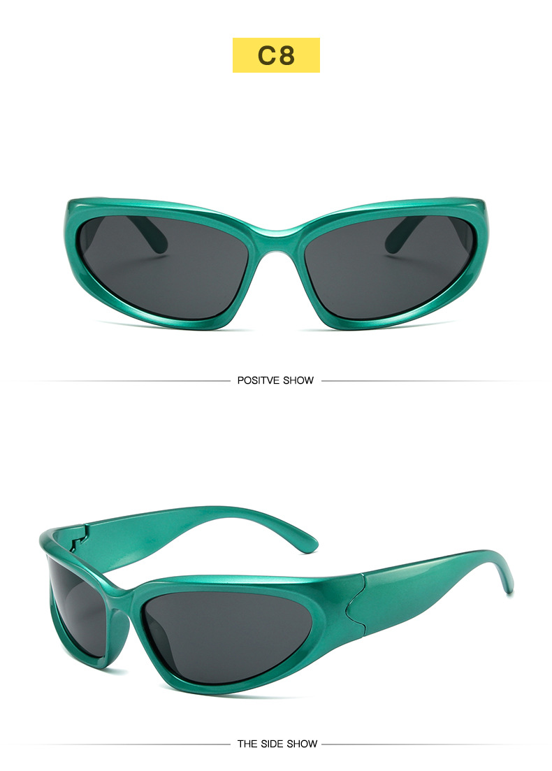 35g Weight Full Frame Glasses Structure Sunglasses Classification PC, UV400 Protection Lens Material Oval Frame Glasses Style Travel Occasion Solid Color Pattern Unisex Gender INS Style Style Grey, Black Color INS Style Solid Color PC UV400 Protection Oval Frame Full Frame Women's Sunglasses 12