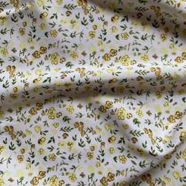 平纹涤纶印花面料菊花彩色雏菊田园花朵娃娃衣服桌布手工饰品布